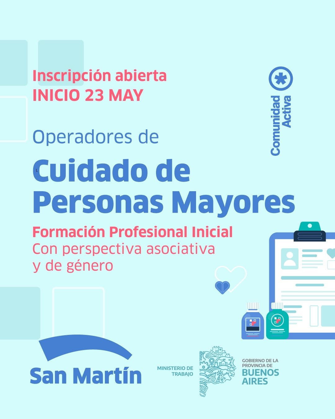 👵🏼❤️¡Formate para el cuidado de personas mayores!

Abrimos las inscripciones para la formación profesional de cuidador...