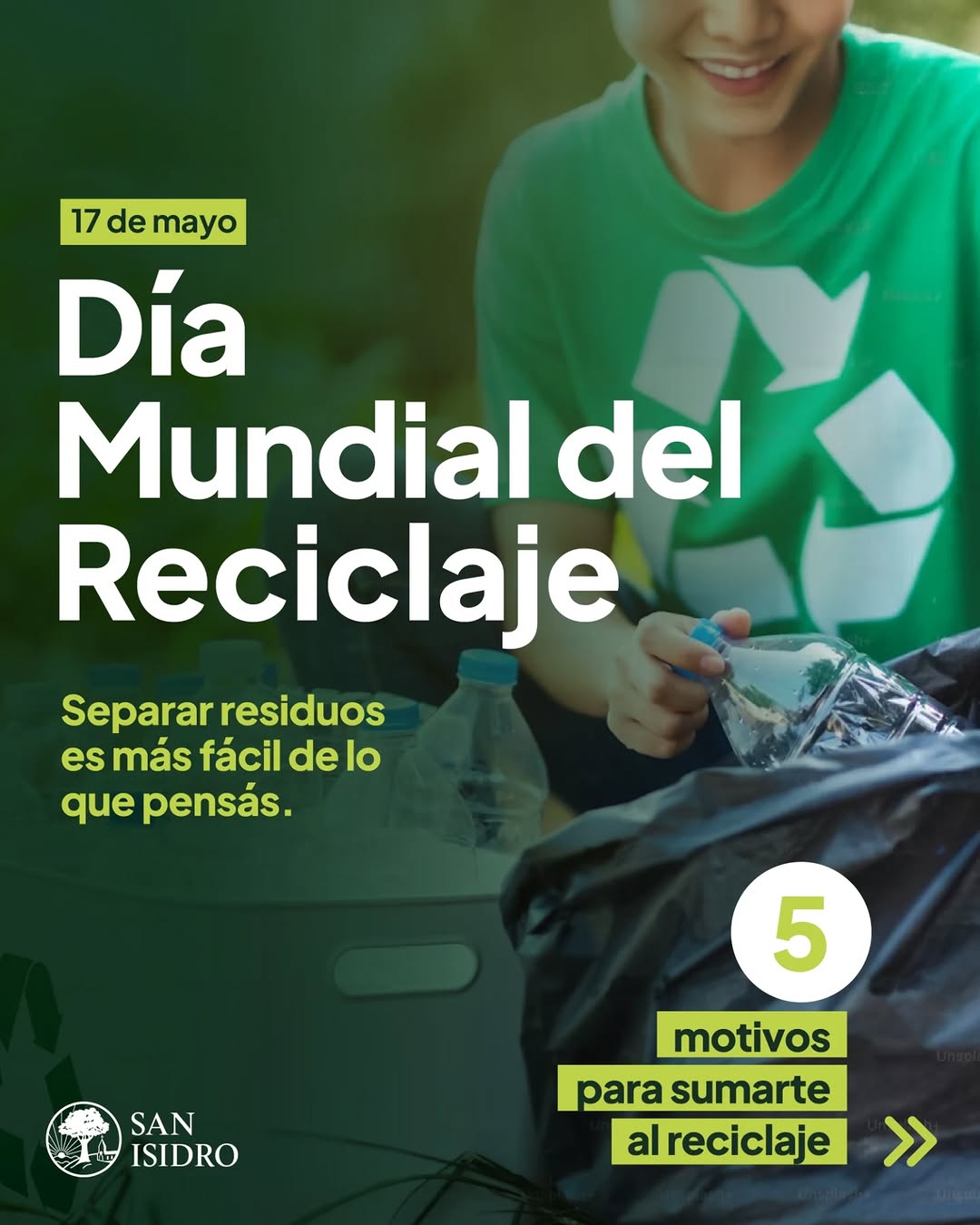 Este 17 de mayo, en el Día Mundial del Reciclaje, te compartimos 5 motivos para empezar a separar tus residuos y seguir ...