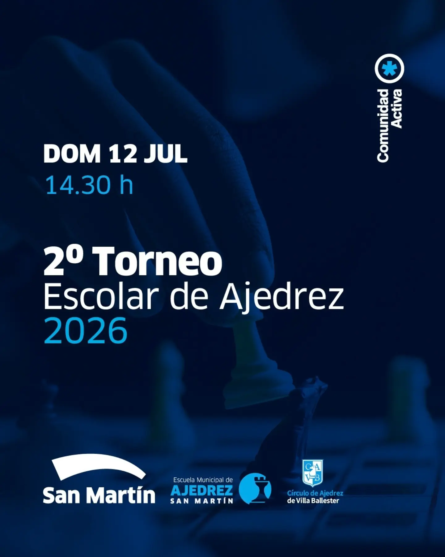 ♟️🏆 Se viene una nueva jornada del Torneo Escolar de Ajedrez, destinado a niñas, niños, jóvenes y adultos en sus distin...
