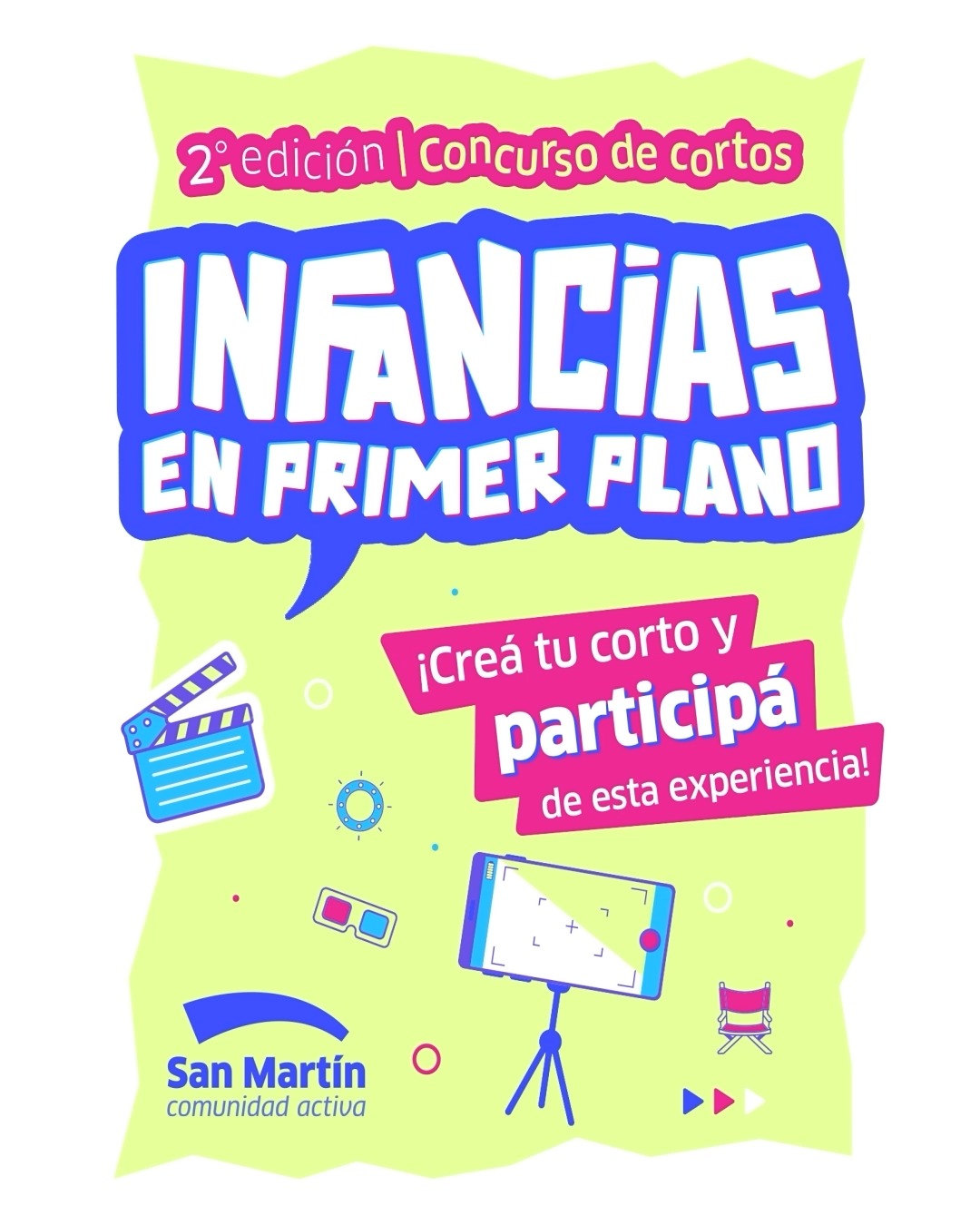 💫 ¡Segunda Edición del Concurso de Cortos “Infancias en Primer Plano”!

📲 ¿Cómo realizar un corto? Te contamos los pas...