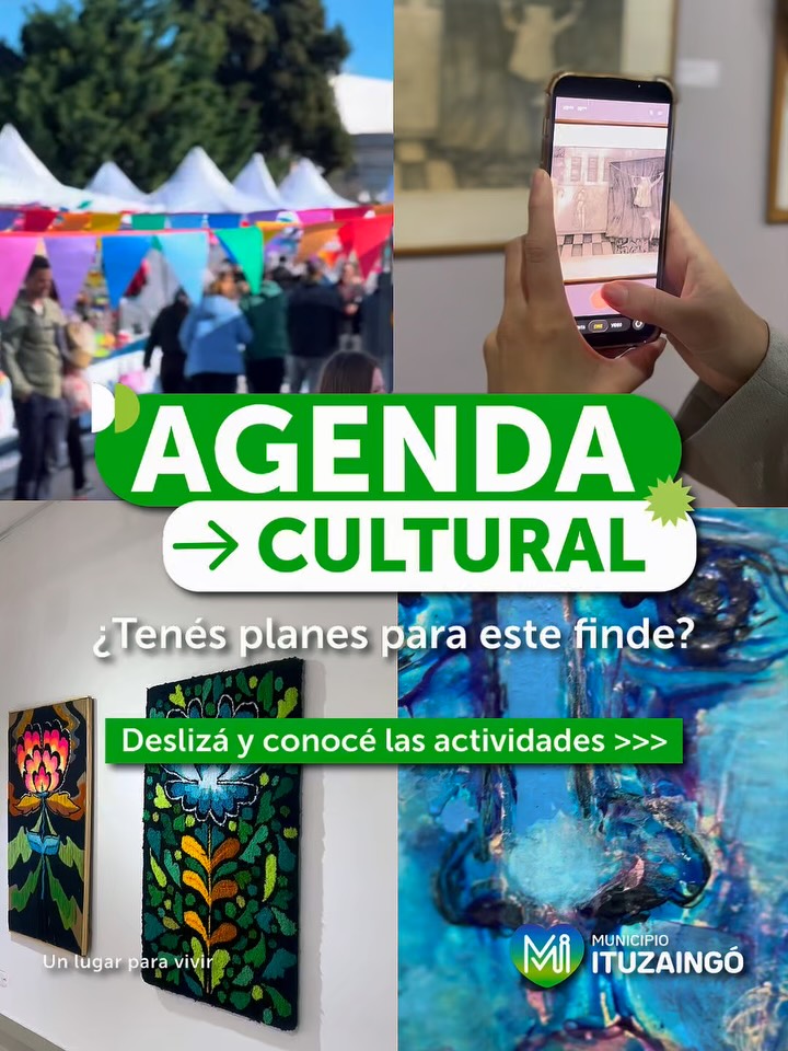 ✨ ¡Planes para disfrutar este finde en Ituzaingó!

🎨 Tenemos distintas propuestas culturales gratuitas para compartir, ...