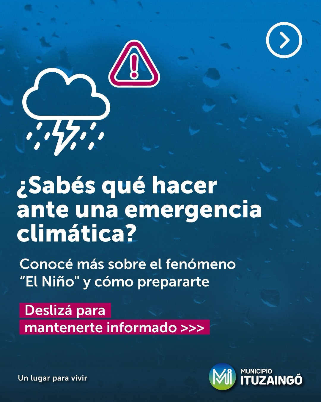 ⚠️Atención vecinos y vecinas 

⛈️Ante la posibilidad de lluvias o tormentas muy fuertes asociadas al fenómeno “El Niño”,...